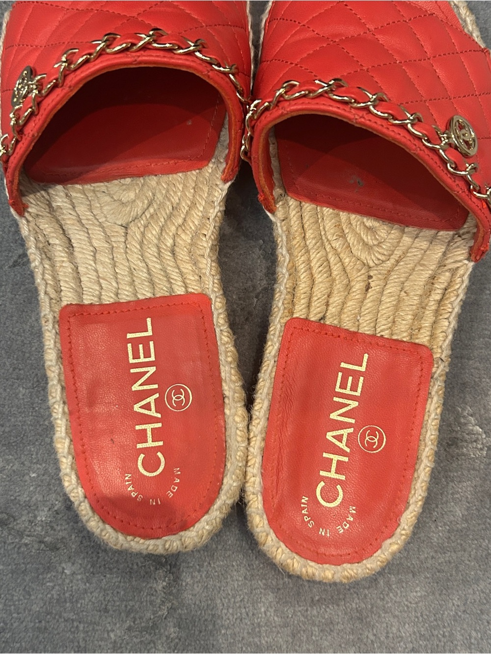 Chanel Espadrille Slides View 2